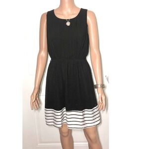 She+Sky Black Midi Dress Large